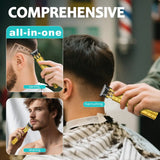 Cordless Rechargeable Men's Haircutting Tools Set, T-Shaped Trimmer, T9 Professional Men's Hair Clipper, Men's Beard Trimmer, Men's Haircutting Scissors Set, Men's