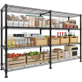 Heavy Duty Metal Shelving Unit 4-Tier Wire Rack Shelves for Kitchen Garage Storage,Adjustable