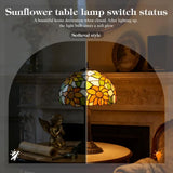 Reading Desk Lamp, Stained Glass Bedroom Table Lamp, 12-inch For Bedside