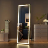 1pc-Modern 75" x 28" LED Mirror with Adjustable Brightness For  Living Room