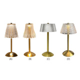 3 Colors LED Crystal Table Lamp Dimmable Bedside Night Light Rechargeable