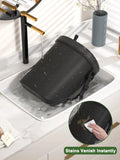 1.9 Gallon Flexible Silicone Car Trash Can With Secure Lid And Adjustable Strap, Compact Hanging Waste Bin For Vehicles
