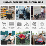 SELORSS Folding Utility Cart Portable Rolling Crate Handcart with Stair Climbing Wheels