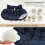 Double Egg Chair Cushion Replacement 55x35in -Thickened Waterproof