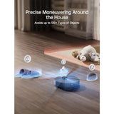 Robotic vacuum for home use, ABS plastic with liftable mop and brushes