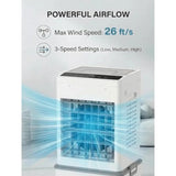 Evaporative Air Cooler for Home Office 10L Tank, Plastic Body, White