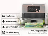 KiiBOOM Phantom98 Lite 1800 ANSI US Layout Wired/BT/2.4GHz Wireless Mechanical Keyboard VIA