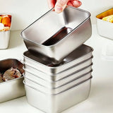 6-Piece Stainless Steel Food Storage Containers Set With Lids - Leakproof