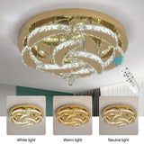 Luxury Gold K9 Crystal Ceiling Lamp Dimmable Led Chandelier Modern Living Dining