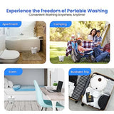 Mini Portable Washing Machine Foldable Compact Washer for Dorms Travel Apartments and Camping