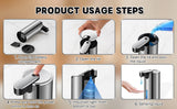 Automatic Soap Dispenser Stainless Steel Touchless3-Level Infrared Sensor for Bathroom,Kitchen,Hotel,Hand