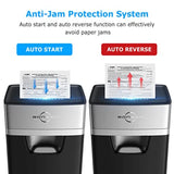 Office paper shredder: heavy-duty 16-sheet cross-cut, 60-min runtime