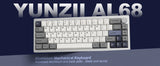 YUNZII AL68 Silver Wireless Custom Mechanical Keyboard