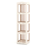 360° Spinning Bookcase w/ Swivel Base, 4-Tier Revolving Bookshelf