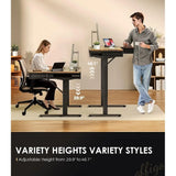 63 Inch L Shaped Electric Standing Desk with Drawers, Height Adjustable Large Desk