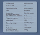 ZEALOT-S98 160W Portable Bluetooth Speaker - High Volume, Waterprooft