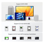 Yottamaster 10Gbps 2.5/3.5"SATA HDD SSD Enclosure Type C HD External Case USB3.1 Daisy Chain Hard Drive Storage Box for Game PC