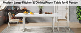 Tribesigns Dining Table for 4-6 People, 63-Inch Large Dinner Table