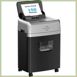 150-Sheet Autofeed Paper Shredder Heavy Duty, 60 Mins Micro-Cut, 6 Gal Bin