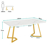 Tribesigns 63-Inch Rectangular Dining Table for 4 to 6, Modern Kitchen Table