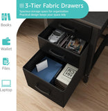 Computer Desk with File Drawers Cabinet, 47 Inch Reversible Home Office Desk