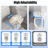 Clear Resin Toilet Seat Stainless Steel Hinged Toilet W/ Dried Flowers Cover 330Lbs