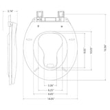 Elongated Toilet Seat with Quick-Release And Quick-Attach Plastic Toilet Seat with Soft Close