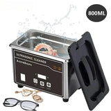 US 110V Portable Ultrasonic Cleaner, Stainless Steel Sonic Cleaning Machine for Jewelry, Eyeglasses,