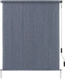 Outdoor Sunshade Roller Shades 72" W x 96" H, Cordless Roll Up Shade Blinds Privacy Screen with 90% UV Protection, Exterior