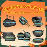 3PCS Pre-Seasoned Cast Iron Skillet Set, Pans for Oven Grill Campfire