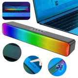 RGB Wireless Speaker Bluetooth-Compatible Desktop Speaker USB Powered Computer Speaker