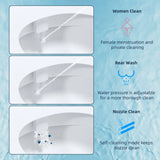 Toilet Seat Bidet with Self Cleaning Dual Nozzle, Hot and Cold Water Spray Non-Electric Mechanical
