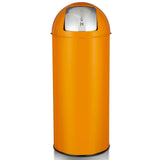 17 Gal / 65L Push Lid Trash Can Commercial Grade Brushed Stainless Steel for Outdoor/Kitchen,Home