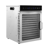 Commercial 650W 12-Tray Food Dehydrator w/ Touchscreen & LED - Stainless Steel