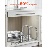SucceBuy 8Qt 4/6 Packs Chafing Dish Buffet Set Stainless Steel Chafer Rectangle Catering Warme