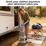 Portable 12L Folding Washing Machine for Baby Clothes Underwear Delicates - Foldable Quiet Space-Saving