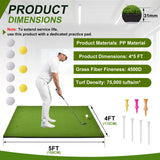 5x4ft Golf Turf Mat | Training Aid Practice Equipment | Outdoor Indoor