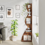 Tribesigns Corner Shelf, Modern 5-Tier Wall Corner Bookshelf, Stylish