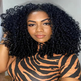 Small Spirals Curly Crochet Human Hair Extensions Deep Pixie Curls Crochet Hair Pre Separated