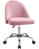 Furniwell Office Chair Armless Cute Desk Chair Modern Adjustable Swivel Vanity Task Computer Chair Home