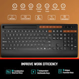 KM31 Wireless Keyboard and Mouse Combo - Full-Size Quiet Typing
