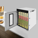 20-Trays Stainless Steel Food Dryer,110V Silver Rectangular Food Dehydrator 46*40*60cm
