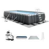 Above Ground Swimming Pool for Backyard, Steel Frame,24 ft x 12 ft x 52 in