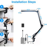 LED reading desk lamp/computer lamp, adjustable angle, eye-friendly design