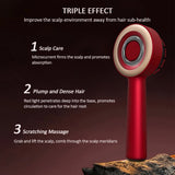 Electric Vibration Massage Comb Red Light Hair Growth Massage Scalp Brush Anti Hair Loss Liquid