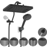 Upgraded 5-spray 13'' Shower Head, High Pressure Rainfall Shower Head, Dual Showerhead