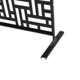 Metal Privacy Screen Outdoor Decorative Privacy Screen with Stand Freestanding Privacy Screen