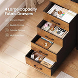 L Shaped Gaming Desk with 4 Drawers, Computer Desk with Display Cabinet