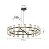 23.6 Inches Luxury Chandeliers Crystal Living Room Bedroom Decorative Light