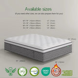 14 Inch Hybrid Queen Mattress in a Box - Memory Foam & Pocket Springs